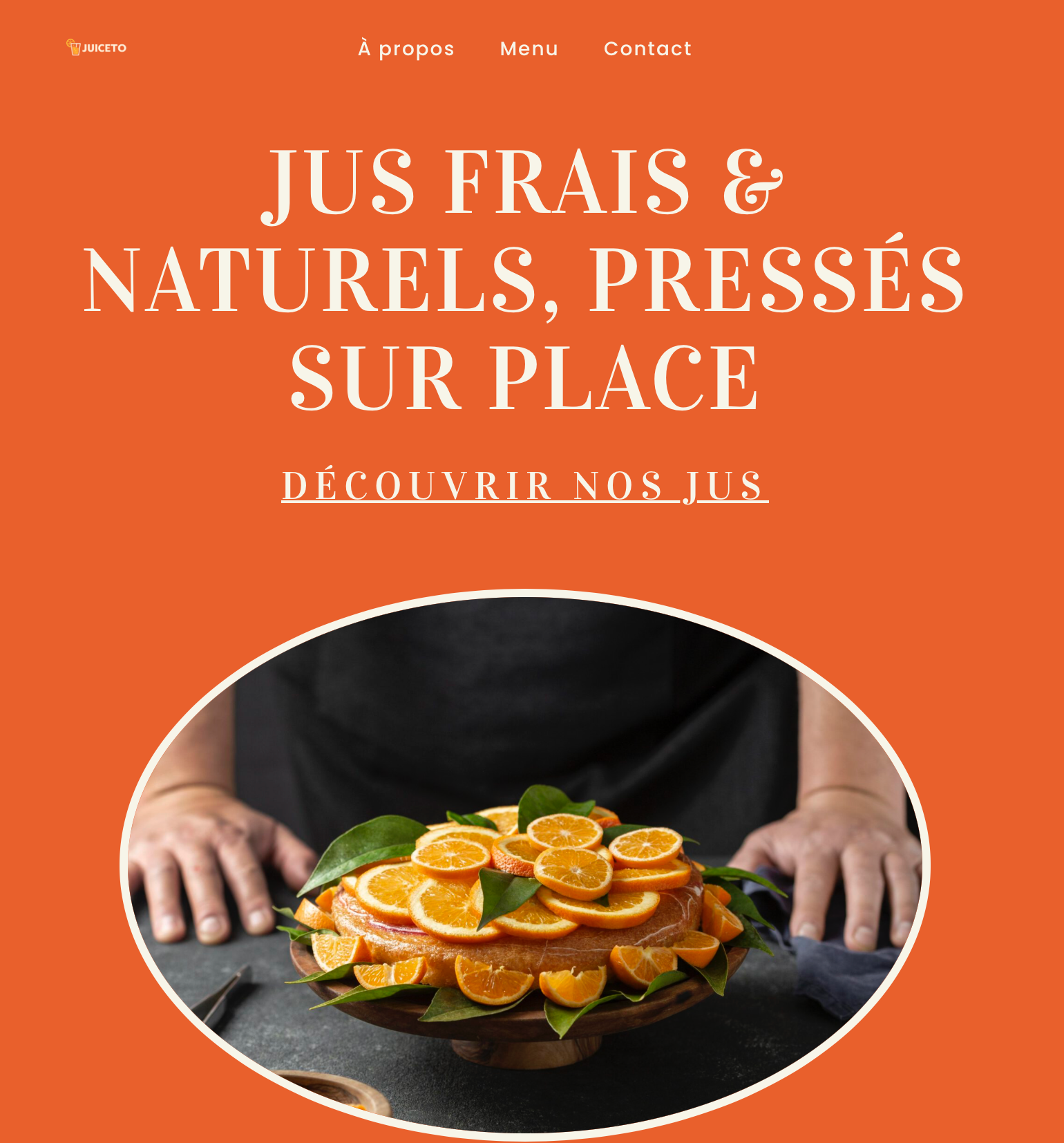 Bar à jus bio – Conception de site web