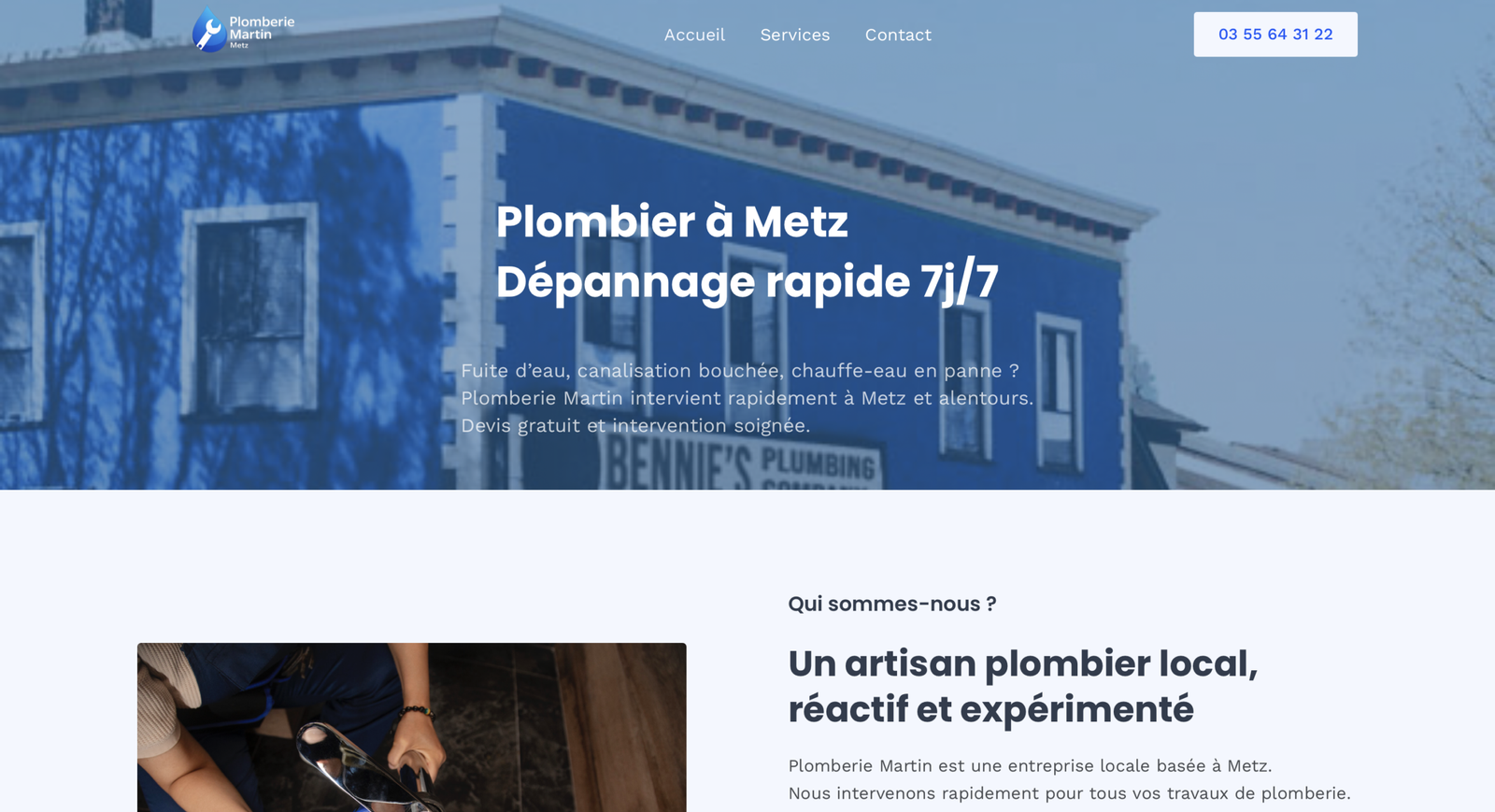 Site vitrine – Artisan local