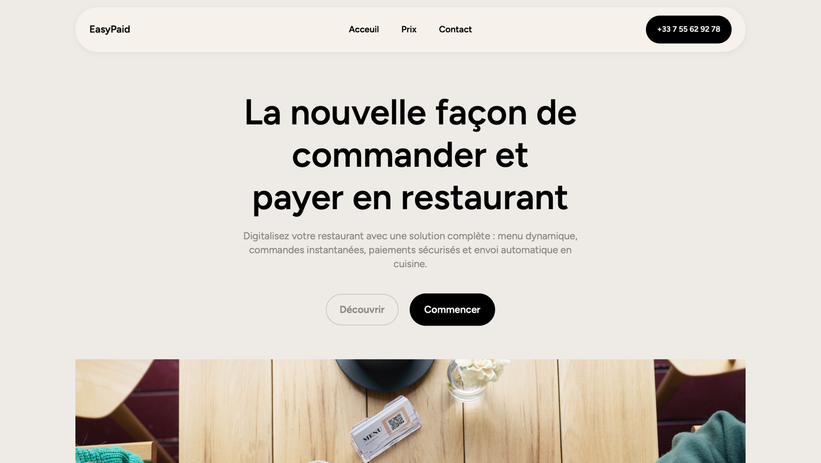Site vitrine – Application Web